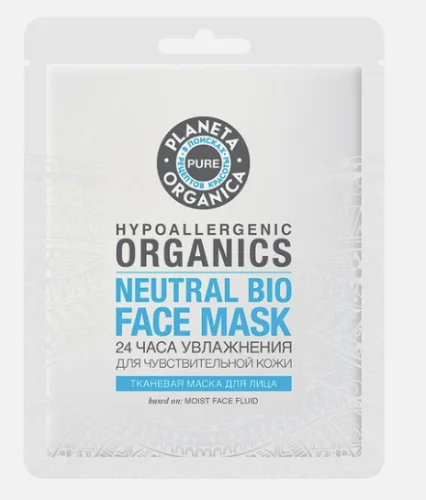 Тканевая маска для лица 24 часа увлажненияPlaneta Organica