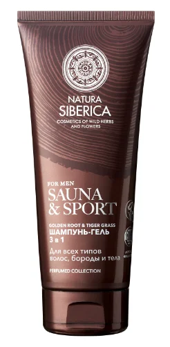 Шампунь гель 3 в 1 для всех типов волос бороды и тела Natura Siberica Sauna Sport for Men
